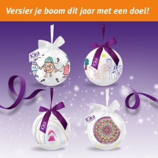 Steun KiKa met aankoop van unieke kerstballen!