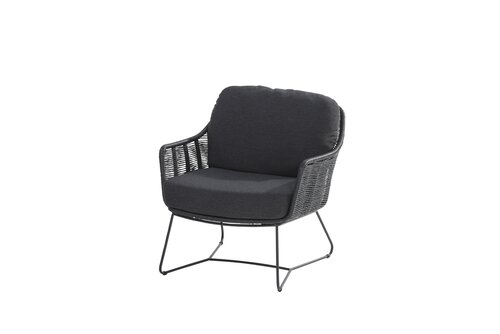 Belmond lounge stoel antraciet, incl. kussens - afbeelding 1