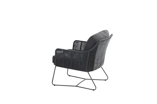 Belmond lounge stoel antraciet, incl. kussens - afbeelding 2