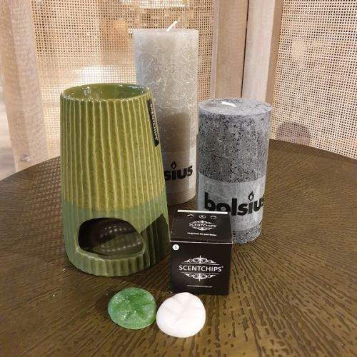 Bolsius set 1 + Scentchips waxbrander