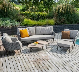 Cannes 3 seater SET terre:bench organic + 2x living chair