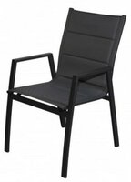 Dallas dining chair padded - dark grey