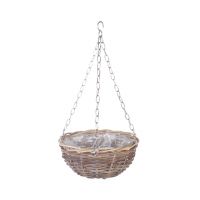 Hanging basket rotan - Ø 30 cm antiek grijs