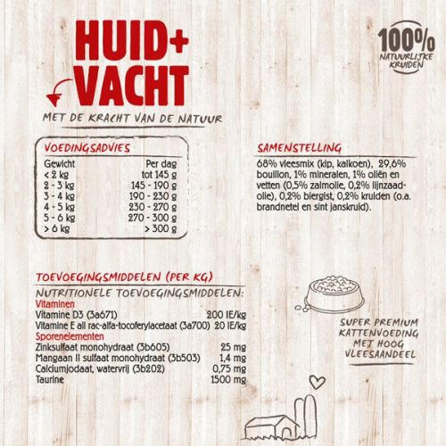Kat huid + vacht 1,5kg - afbeelding 2