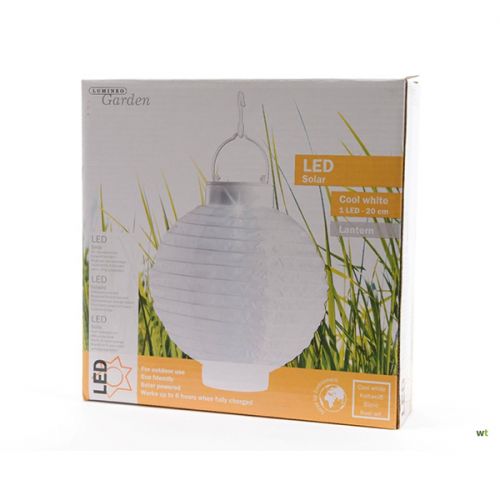 LED solar lantaarn wit ⌀20cm - afbeelding 2