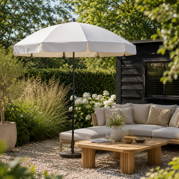 Parasol Aruba Ø 200 cm - wit - afbeelding 1