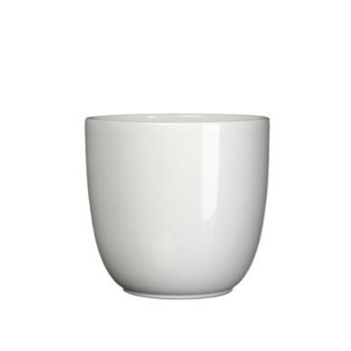Pot Tusca ⌀19,5cm wit glans - afbeelding 1
