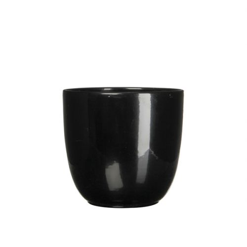 Pot Tusca ⌀22,5cm zwart glans - afbeelding 1