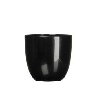 Pot Tusca ⌀17,5cm zwart glans - afbeelding 1