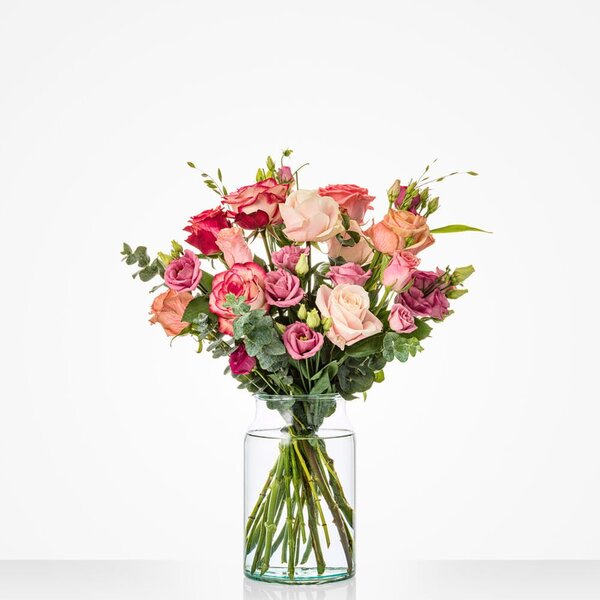 Roze rozen boeket - Klein (S)