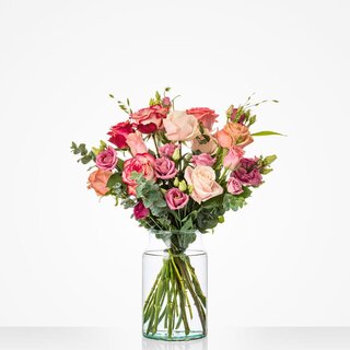 Roze rozen boeket - Klein (S)