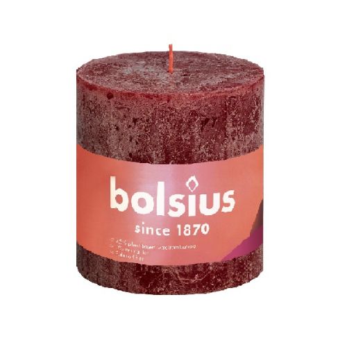 Stompk rustiek velvet rood - 10x10cm