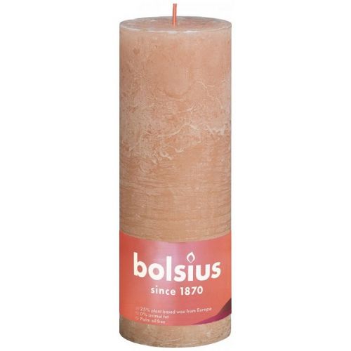 Stompkaars rustiek misty roze - hoogte 19cm