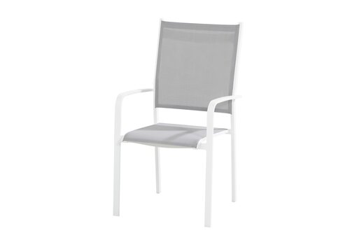Tosca stapelbare dining stoel met hoge rug, wit