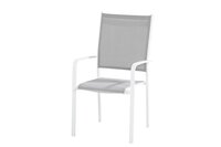 Tosca stapelbare dining stoel met hoge rug, wit