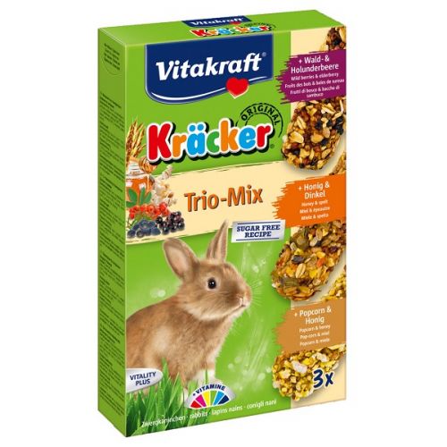 Trio mix honing/popcorn/bosbes 3in1 konijn