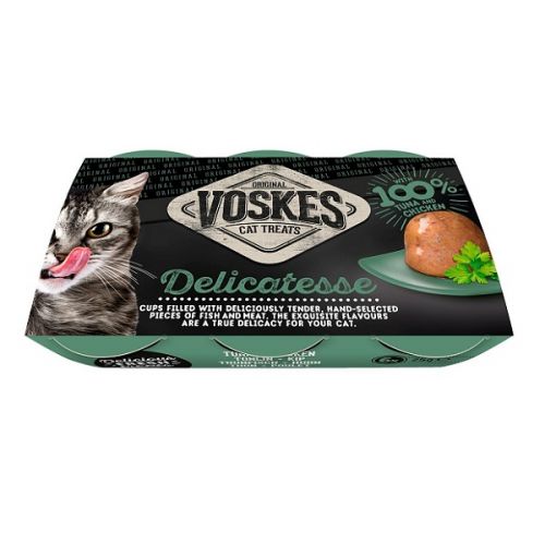 Voskes Delicatesse tonijn/kip 150g